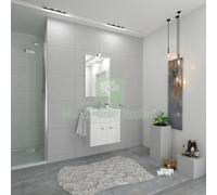 1PZ MOBILE BAGNO EMMA 58 SOSPESO CON SPECCHIO BIANCO: