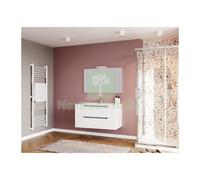 1PZ MOBILE BAGNO IBIZA 100 SOSPESO 2 CASSETTI BIANCO: