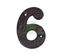 1PZ NUMERO CIVICO "6" IN FERRO NERO OPACO:
