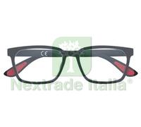 1PZ OCCHIALE LETTURA MONTATURA POLICARBONATO NERO SOFT TOUCH PR67 DIOTTRIE +2,0:
