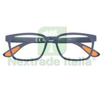 1PZ OCCHIALE LETTURA MONTATURA POLICARBONATO SOFT TOUCH BLU ARANCIONE PR80 DIOT: