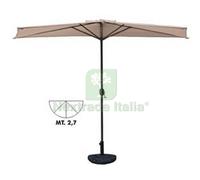 1PZ OMBRELLONE ALLUMINIO A PARETE 1 2 TONDO CM.270 COL. BIANCO: