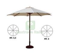 1PZ OMBRELLONE TONDO IN LEGNO "GOLD" Ø CM.250 PALO Ø MM.48 A 8 STECCHE COLOR NA: