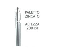1PZ PALI PALETTI h200cm ZINCATI A CALDO PER RECINZIONE "T" SEZ. MM 30X30X30 ferr