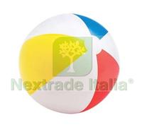 1PZ PALLONE GONFIABILE GLOSSY A SPICCHI COLORATI +3 ANNI Ø CM.51 PESO KG.0,08 (: