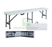 1PZ PANCHINA BIRRERIA PIEGHEVOLE IN HDPE CM.183X30X42H.: