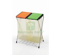 1PZ PATTUMIERA GIMI DUO CON GRIGLIA E DUE COPERCHI: