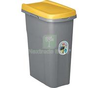 1PZ PATTUMIERA IMMONDIZIA ECO SYSTEM STEFANPLAST GIALLO LT 25 CM 39X24 H.CM 51: