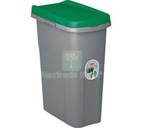 1PZ PATTUMIERA IMMONDIZIA ECO SYSTEM STEFANPLAST VERDE LT 25 CM 39X24 H.CM 51: