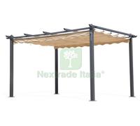 1PZ PERGOLA IN ALLUMINIO CON TELO RETRATTILE 300X400X230H: