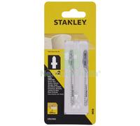 1PZ PIRANHA STANLEY X21003 2 LAME LEGNO RETTIFICATE A TAGLIO FINE:
