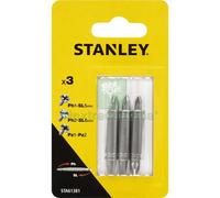 1PZ PIRANHA STANLEY X61381 3 INSERTI DOPPI MM.48 ASSORTITO: