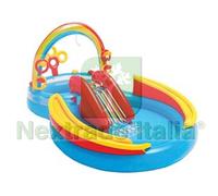 1PZ PISCINA GONFIABILE OVALE "GIOCO ACQUA SCIVOLO" +2 ANNI CM.297X193X135H. PES: