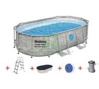 1PZ PISCINA POWER STEEL SWIM VISTA OVALE TELAIO PORTANTE CM.427X250X100H. CM.42: