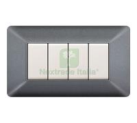 1PZ PLACCA EASY MOD. MATIX GRIGIO CHIARO 4P: