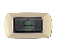 1PZ PLACCA LIFE MOD. LIVING PLASTICA AVORIO 4POSTI: