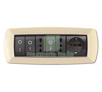 1PZ PLACCA LIFE MOD. LIVING PLASTICA AVORIO 7POSTI: