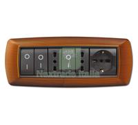1PZ PLACCA LIFE MOD. LIVING PLASTICA LEGNO CHIARO 7POSTI: