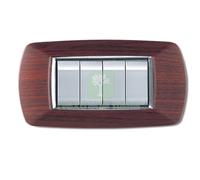 1PZ PLACCA LIFE MOD. LIVING PLASTICA LEGNO SCURO, POSTI 4: