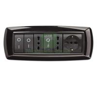 1PZ PLACCA LIFE MOD. LIVING PLASTICA NERO 7POSTI: