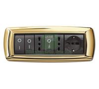 1PZ PLACCA LIFE MOD. LIVING PLASTICA ORO 7POSTI: