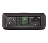 1PZ PLACCA LIFE MOD. LIVING VULCANIZZATO GRIGIO NOTTE 7POSTI: