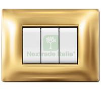 1PZ PLACCA LIFE Q MODELLO LIVING ORO 4 POSTI: