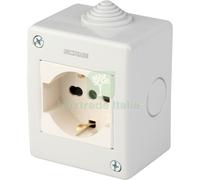 1PZ POLYPOOL CASSETTA ESTERNA IP40 CON PRESA BIPASSO SCHUKO: