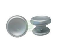 1PZ POMOLO X PORTONE 166 SAGUATTI ALLUMINIO ARGENTO SATINATO D.MM 80 BASE D.MM :