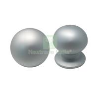 1PZ POMOLO X PORTONE 169 SAGUATTI ALLUMINIO ARGENTO SATINATO D.MM 70 BASE D.MM :