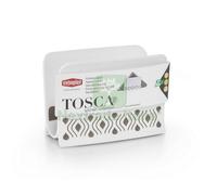 1PZ PORTATOVAGLIOLI TOSCA BIANCO TORTORA CHIARO: