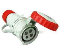 1PZ PRESA INDUSTRIALE VOLANTE ARGO ROSSA 3P+T CEE 309 IP67 16A COLORE ROSSO 711: