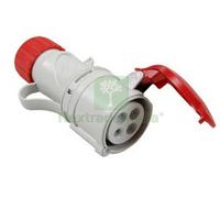 1PZ PRESA INDUSTRIALE VOLANTE ARGO ROSSA 3P+T CEE IP44 32A COLORE ROSSO 71124: