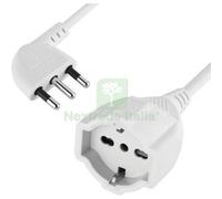 1PZ PROLUNGA LINEARE 461 ELECTRALINE BIANCO 2P+T 16A BIPASSO SCHUKO N°XMMQ 3X1.: