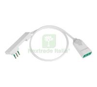 1PZ PROLUNGA LINEARE CLOCK BIPASSO FME BIANCO 2P+T 16A BIPASSO N°XMMQ 3X0,75 MT: