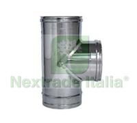 1PZ RACCORDO A "T" 90° IN ACCIAIO INOX AISI 304 MONOPARETE SPESSORE MM.0,5 FFM :