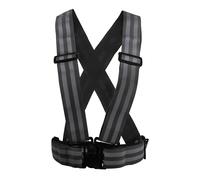 1pz Riflettente Gilet Riflettente Corsa Abbigliamento Alta Visibilità Nero