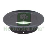 1PZ ROSONE PORCELLANATO PER STUFE A LEGNA NERO OPACO PESANTE MM.1,2 Ø CM.12: