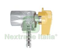 1PZ RUBINETTO GAS FEMMINA 1 2" PER GPL A SQUADRO CON PORTAGOMMA Ø MM.10: