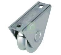 1PZ RUOTA CANCELLO A SALDARE GOLA V 412 COMBI ZINCATA SUPPORTO A CAVALLOTTO MM :