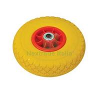 1PZ RUOTA PER CARRELLO PU PIENA MM.260 CERCHIO PLASTICA Ø MM.260X85 FORO MM.20:
