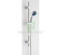 1PZ SALISCENDI DOCCETTA 3 GETTI GERANIO EFFE ABS CROMATO TUBO MM 19 + FLEX CM 1: