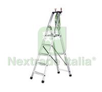 1PZ SCALA IN ALLUMINIO QUADRA EN131 6 GRADINI CM.53X11,5X196H (136H PEDANA) KG.: