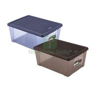 1PZ SCATOLA MULTIUSO 'ELEGANCE BOX' L CM 36,5 X 25,5 X H 14 BIANCO TRASPARENTE: