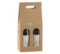 1PZ SCATOLA PORTABOTTIGLIE IN CARTONE PER 3 BOTTIGLIE CM 24 X 8 X H.48: