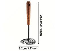 1pz Schiacciapatate in Acciaio Inossidabile con Piastra a Maglia Fine - Utensile da Cucina Multiuso Durevole per Purè, Patate Schiacciate e Verdure