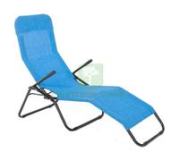 1PZ SDRAIO PIEGHEVOLE CON BRACCIOLI 'TROPEA' TELO BLU: