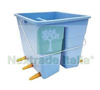 1PZ SECCHIO POPPATOIO OVINI CON 6 TETTARELLE E 6 VALVOLE ALLUMINIO LT.11 COLORE: