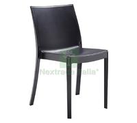 1PZ SEDIA IN POLIPROPILENE 'PERLA' BEIGE TAUPE: