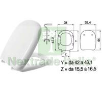1PZ SEDILE WC IN TERMOINDURENTE "FIVE" BIANCO CERNIERE INOX H025S: